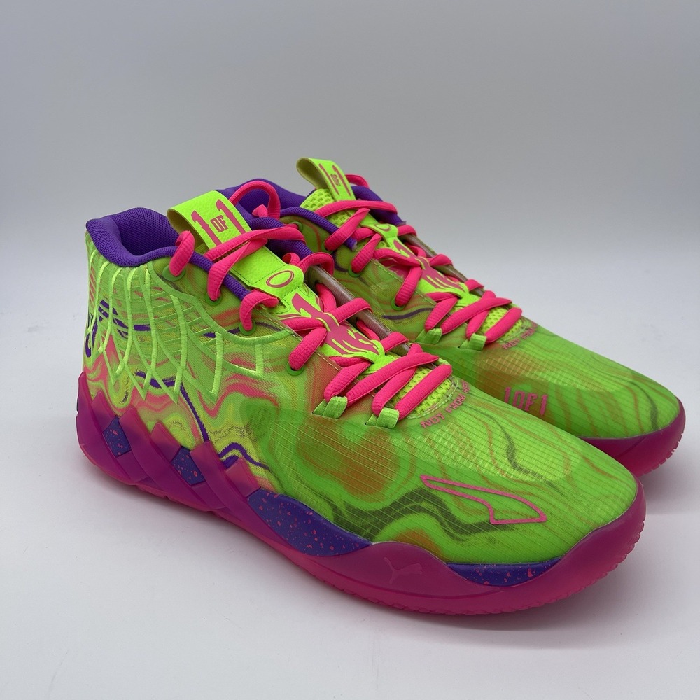 Puma Mens MB.01 LaMelo Ball "Inverse Toxic" 310437-01 Green‎ Pink Sz 11 NWoB